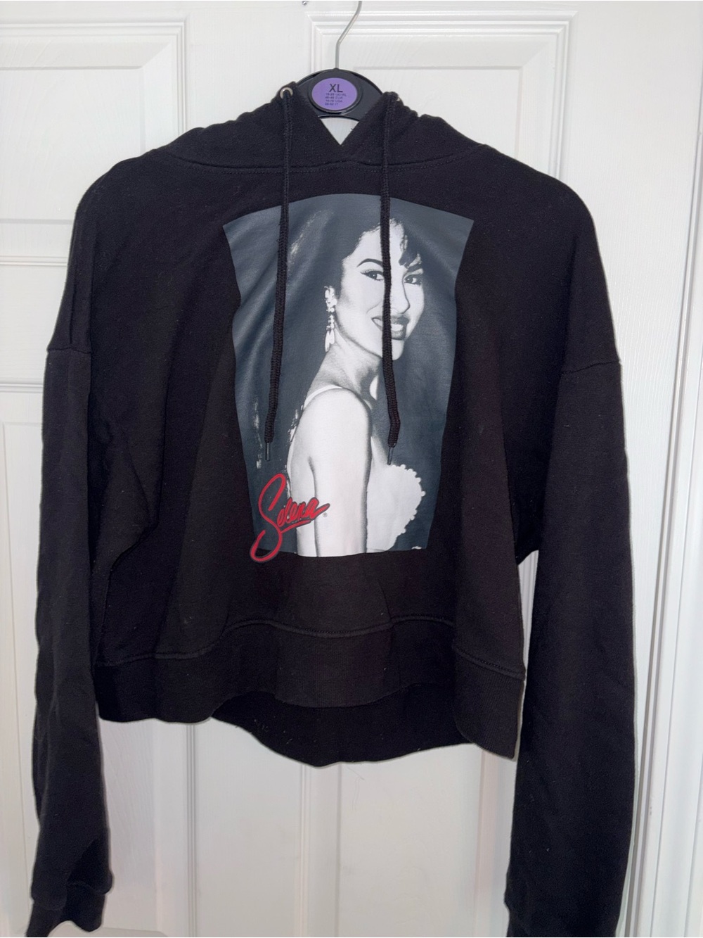 Black Graphic Selena Pullover Hoodie